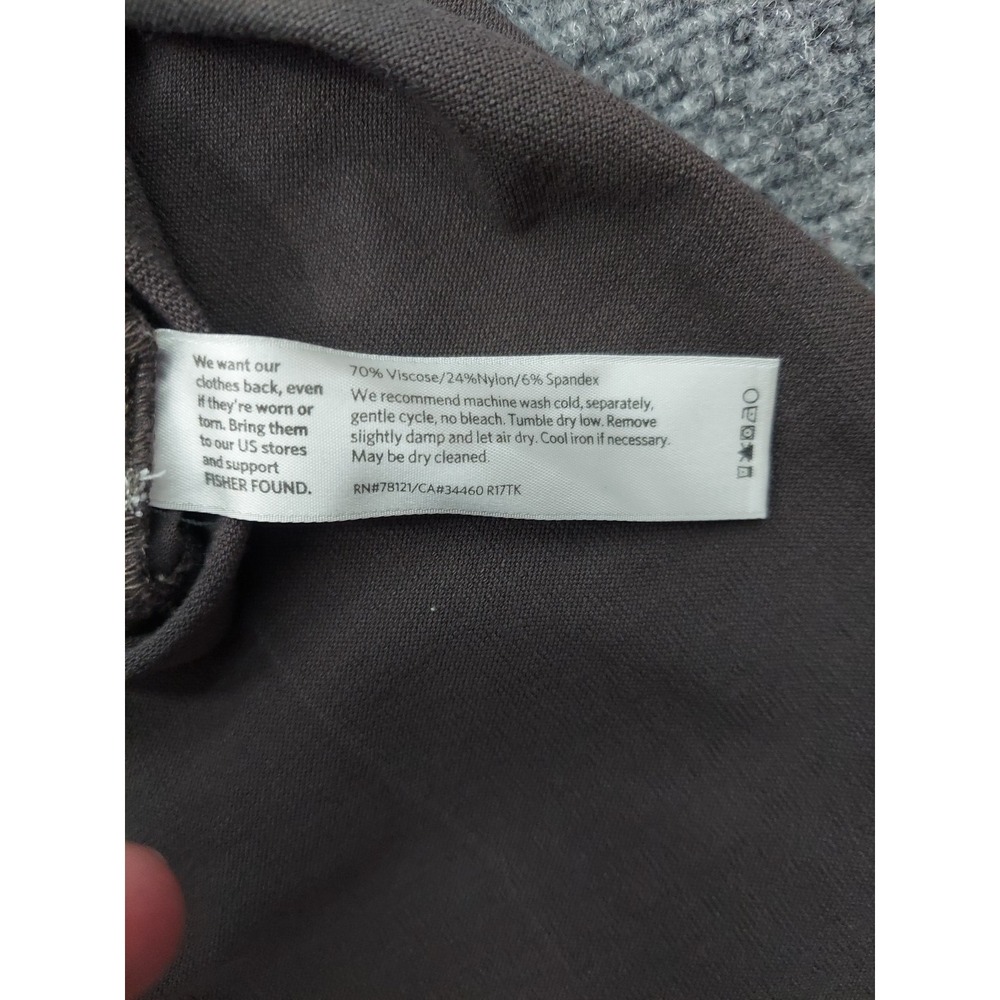 Eileen Fisher Pants Womens Medium Gray Pull On Ankle Casual Dress Stretch - Picture 4 of 11